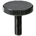 Knurled Knob - Stainless Steel Black
